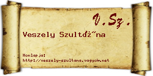 Veszely Szultána névjegykártya